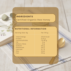 Raw and Unprocessed Organic Honey 240g