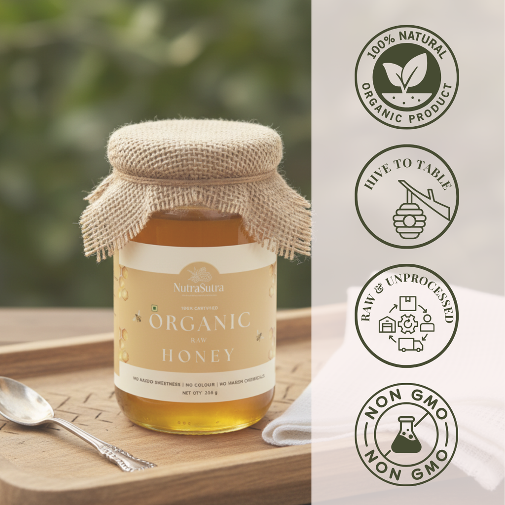 Raw and Unprocessed Organic Honey 240g