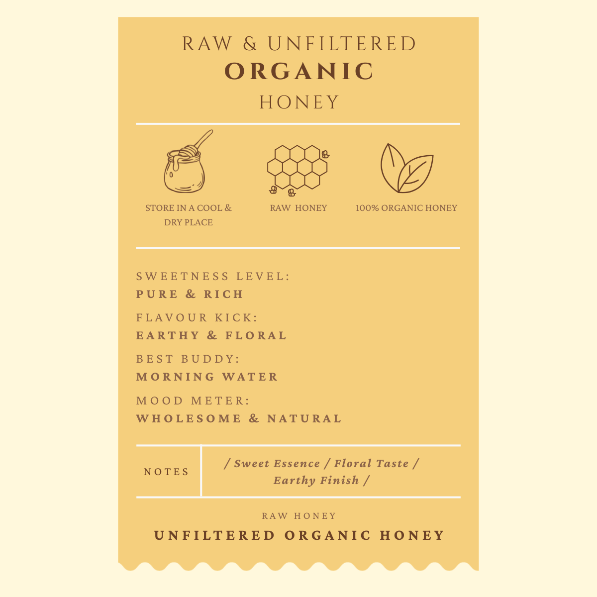 Raw and Unprocessed Organic Honey 240g
