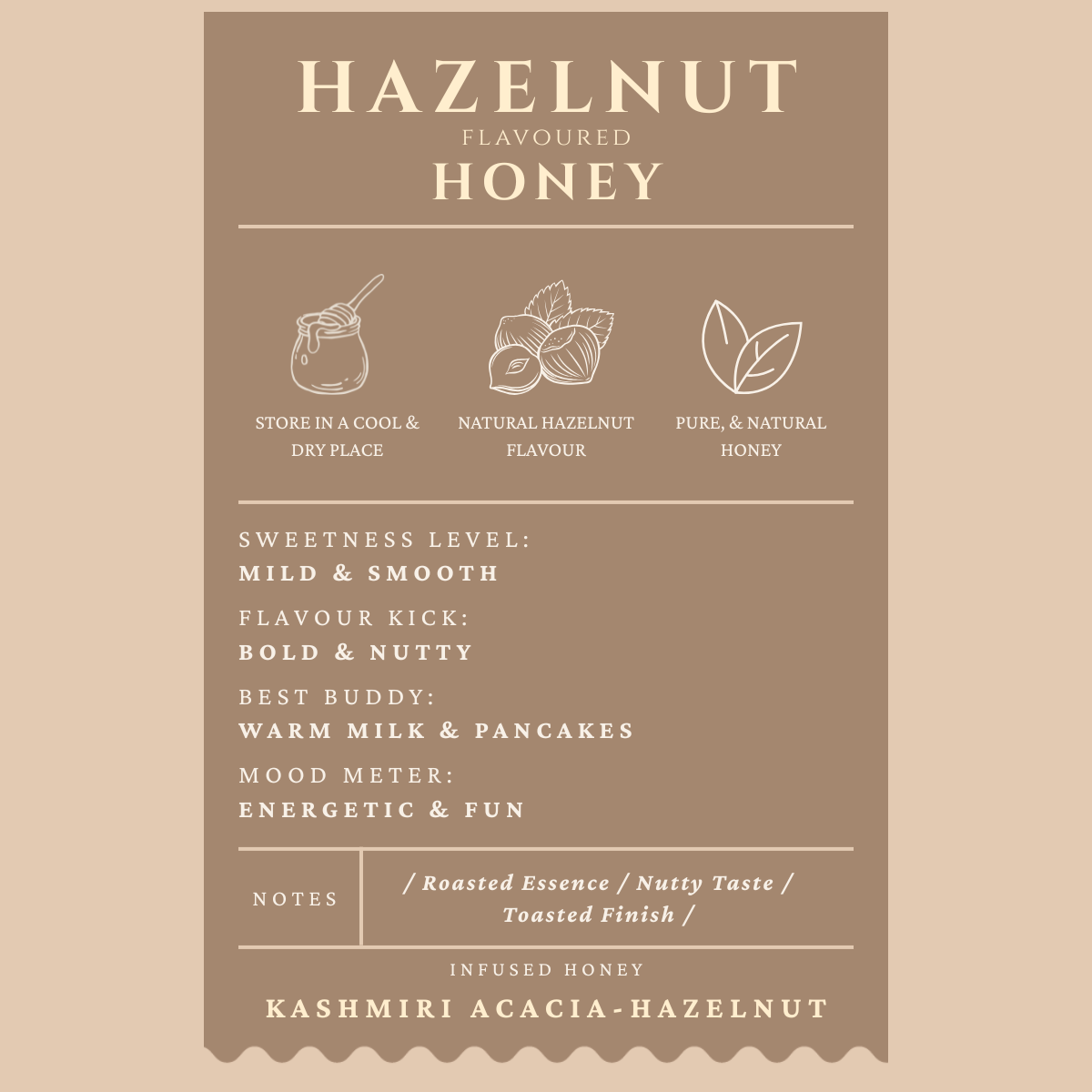 Hazelnut Flavoured Honey
